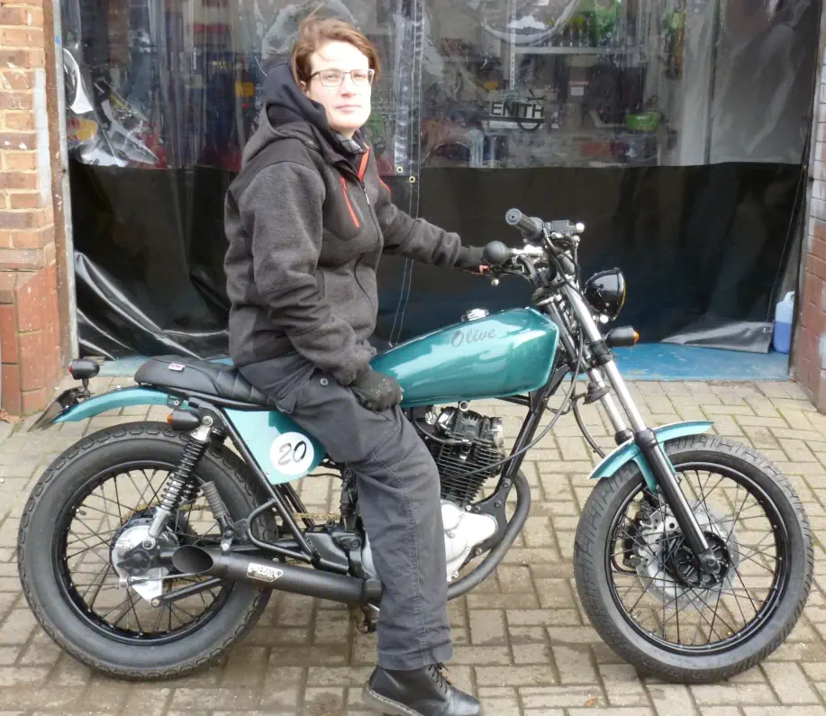 Karen Neill With A Bike Named Olive Karen Neill With A Bike Named Olive