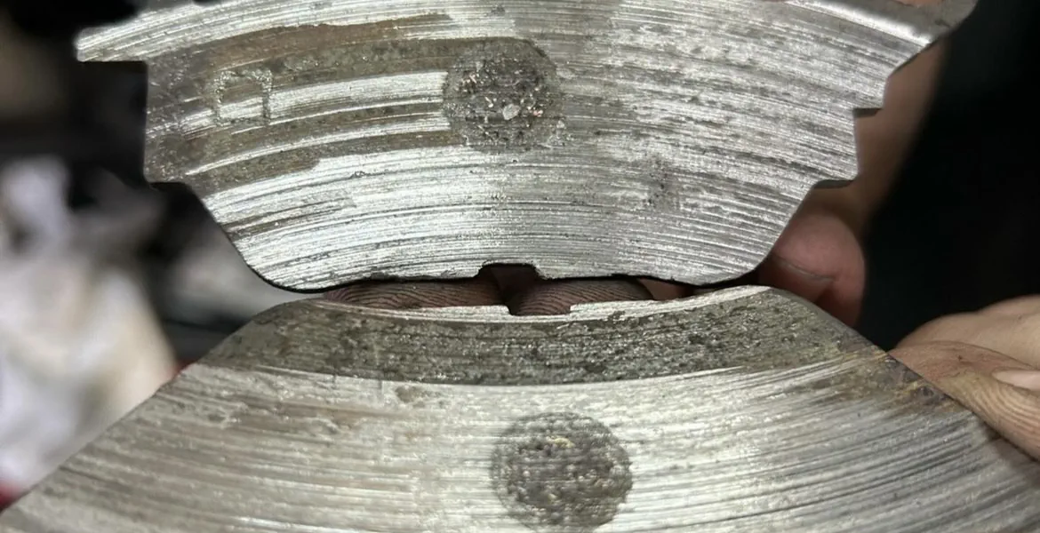 Worn Brake Pads
