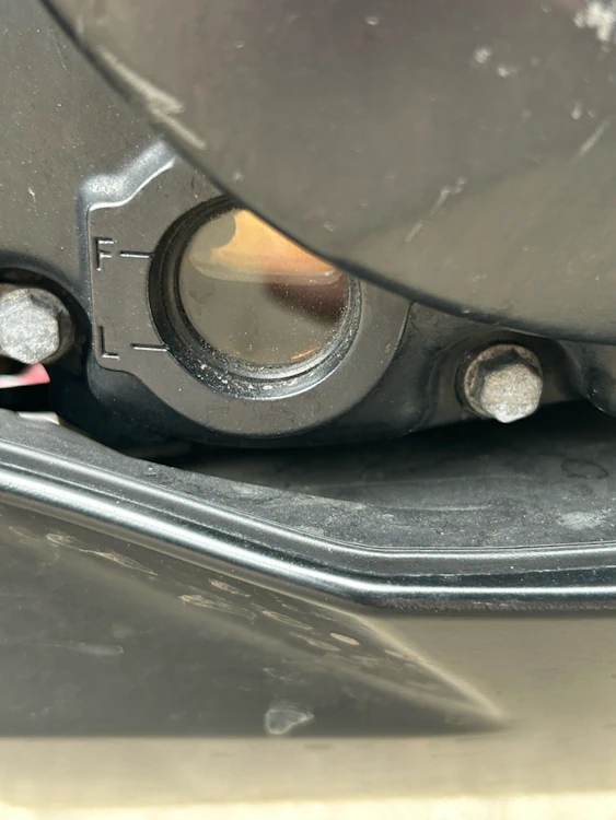 Oil Level Check - Good Level Oil Level Check - Good Level