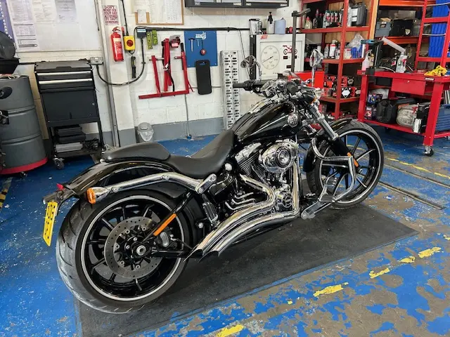 Motorbike in Workshop